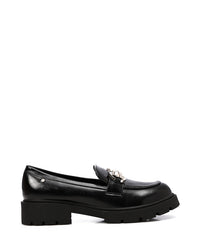 HOG-DVTS-005 Decorative Buckle Plain Leather Loafer