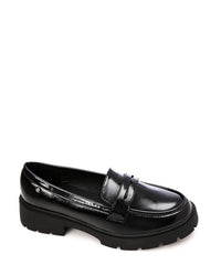 HOG-DVTS-006 Shiny Leather Round Toe Shape Loafer