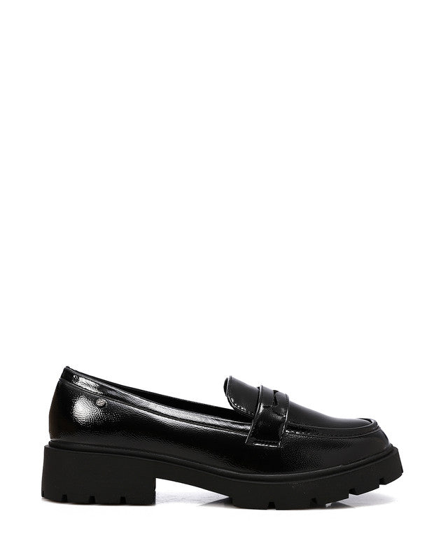 HOG-DVTS-006 Shiny Leather Round Toe Shape Loafer