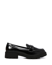 HOG-DVTS-006 Shiny Leather Round Toe Shape Loafer