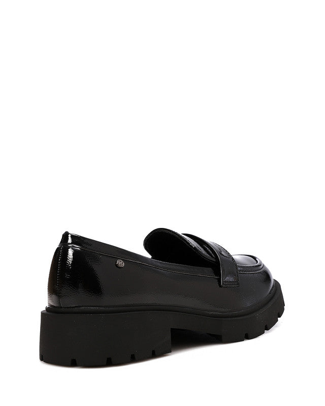 HOG-DVTS-006 Shiny Leather Round Toe Shape Loafer