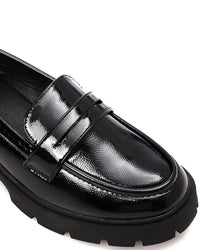 HOG-DVTS-006 Shiny Leather Round Toe Shape Loafer