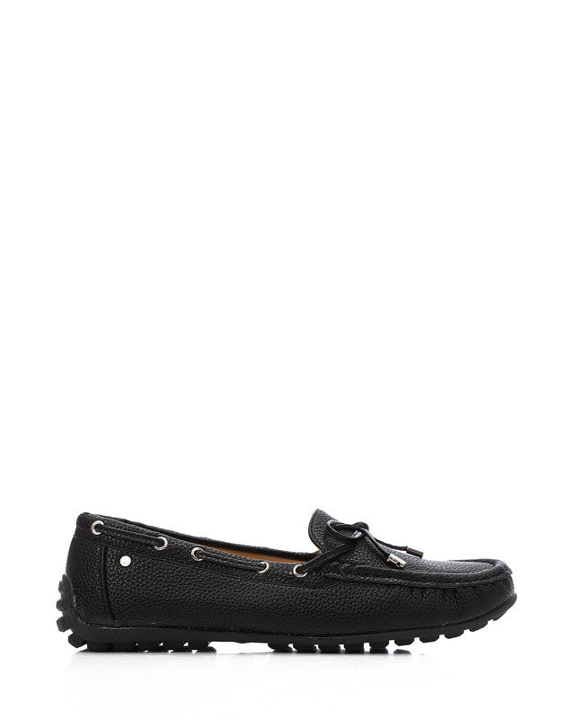 HOG-DVTS-008 Textured Leather Flat Loafer