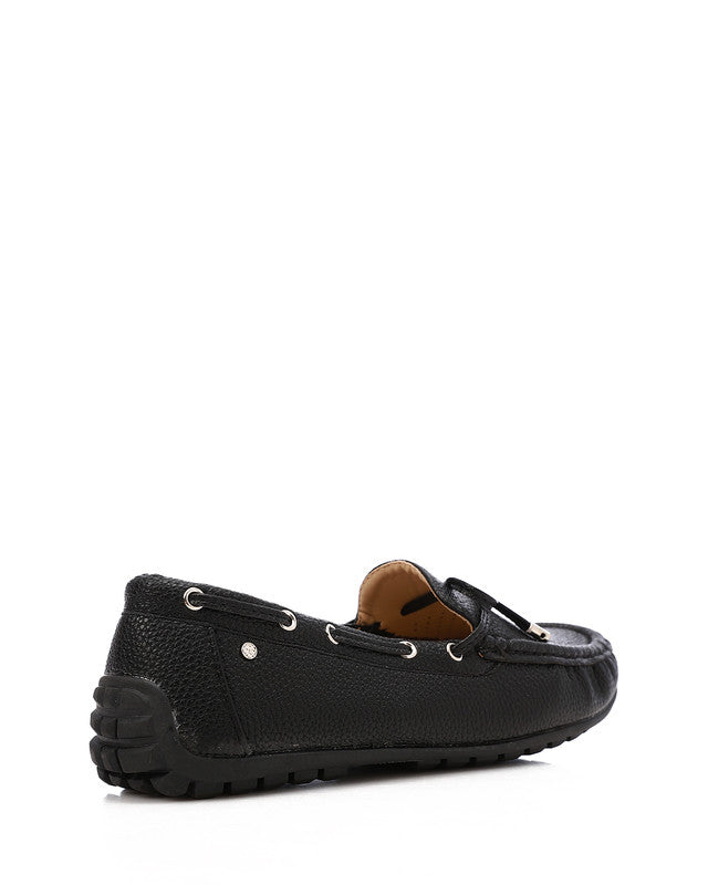 HOG-DVTS-008 Textured Leather Flat Loafer