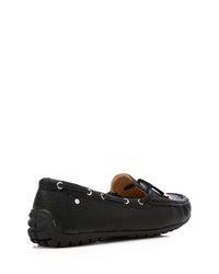 HOG-DVTS-008 Textured Leather Flat Loafer