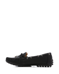 HOG-DVTS-008 Textured Leather Flat Loafer