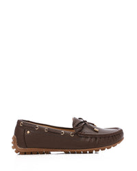 HOG-DVTS-008 Textured Leather Flat Loafer
