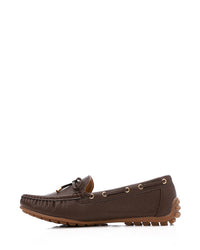 HOG-DVTS-008 Textured Leather Flat Loafer