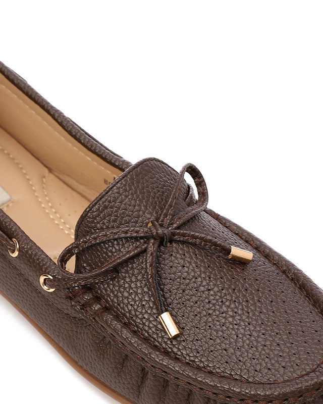 HOG-DVTS-008 Textured Leather Flat Loafer
