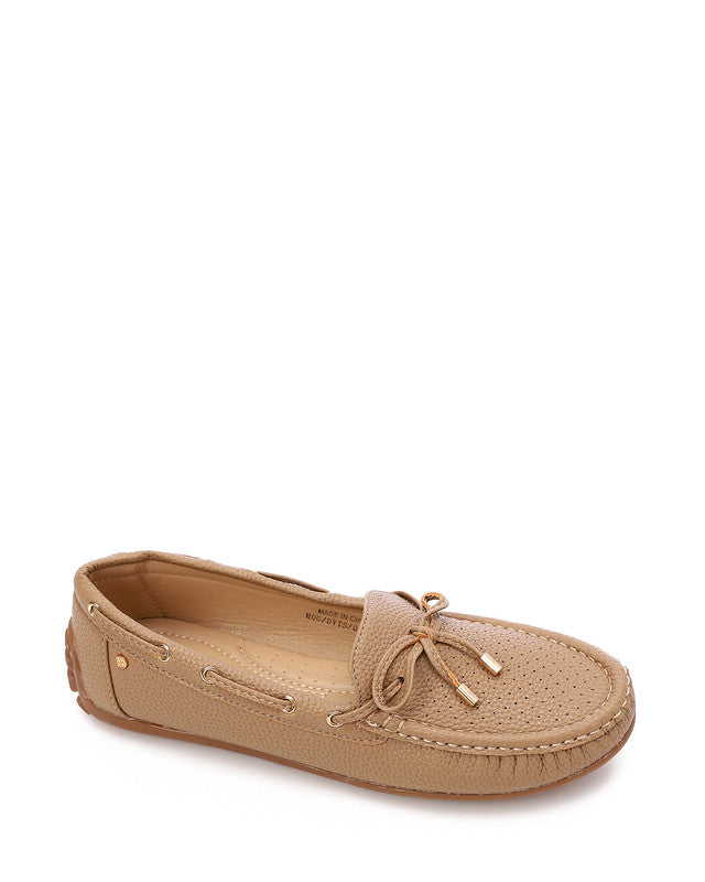 HOG-DVTS-008 Textured Leather Flat Loafer