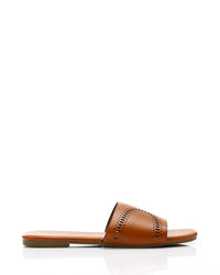 HOT-DJTV-006 Perforated Leather Slipper