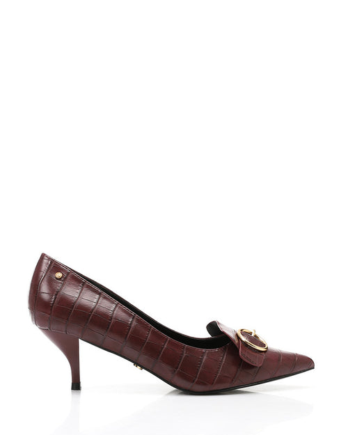 HUA-DVTX-002 Faux Leather Poitned Toecap Heels