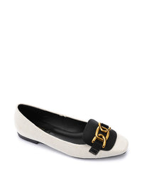 JAL-DJTV-011 Textile Comfort Ballerinas - Black & Off White