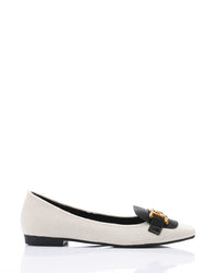 JAL-DJTV-011 Textile Comfort Ballerinas - Black & Off White