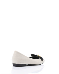 JAL-DJTV-011 Textile Comfort Ballerinas - Black & Off White