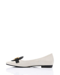 JAL-DJTV-011 Textile Comfort Ballerinas - Black & Off White