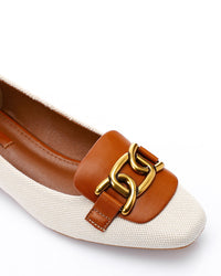 JAL-DJTV-011 Textile Comfort Ballerinas - Black & Off White