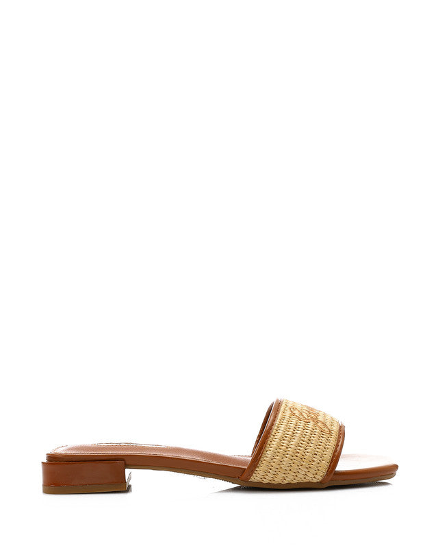 JAL-DJTV-029 Embroidered Flat Leather Slipper