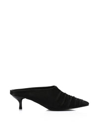 JAL-DJTV-038 Stitched Details Mid Heel Mules