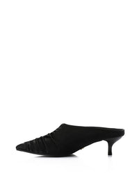 JAL-DJTV-038 Stitched Details Mid Heel Mules