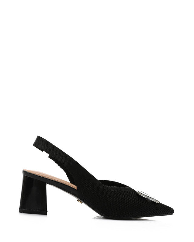 JAL-DJTV-040 Decorative Buckle Ribbed Pump