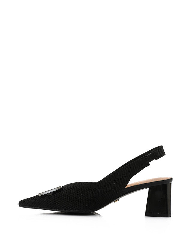 JAL-DJTV-040 Decorative Buckle Ribbed Pump
