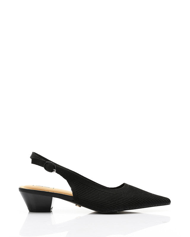 JAL-DJTV-043 Pointed Ribbed Mid Heel Pump