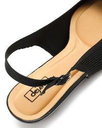 JAL-DJTV-043 Pointed Ribbed Mid Heel Pump