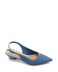 JAL-DJTV-043 Pointed Ribbed Mid Heel Pump