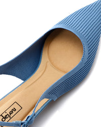 JAL-DJTV-043 Pointed Ribbed Mid Heel Pump