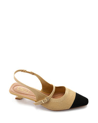 JAL-DJTV-045 Semi Square Toecap Mid Heel Pump