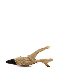 JAL-DJTV-045 Semi Square Toecap Mid Heel Pump
