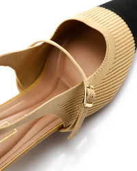 JAL-DJTV-045 Semi Square Toecap Mid Heel Pump