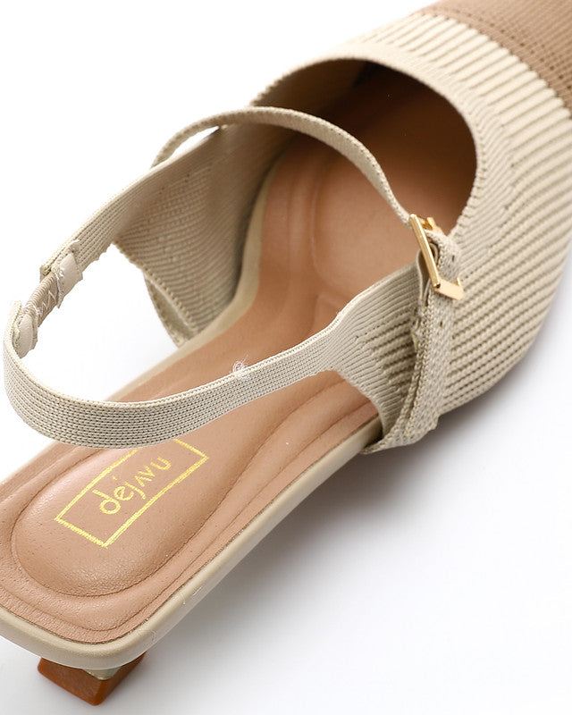 JAL-DJTV-045 Semi Square Toecap Mid Heel Pump