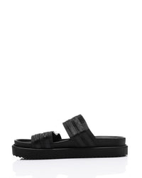 KND-DJTV-005 Leather Belt Black Slipper