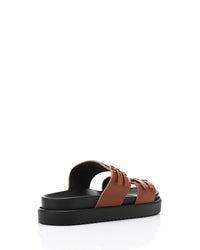KND-DJTV-005 Leather Belt Black Slipper