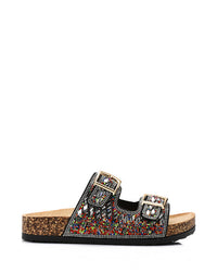 KND-DJTV-008 Embellished Double Buckles Slipper