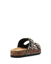 KND-DJTV-008 Embellished Double Buckles Slipper