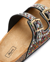KND-DJTV-008 Embellished Double Buckles Slipper