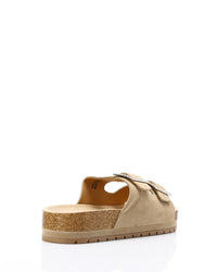 KND-DJTV-010 Double Diamond Buckle Suede Slippers