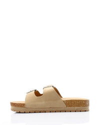 KND-DJTV-010 Double Diamond Buckle Suede Slippers