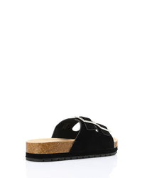 KND-DJTV-010 Double Diamond Buckle Suede Slippers