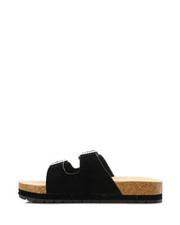 KND-DJTV-010 Double Diamond Buckle Suede Slippers