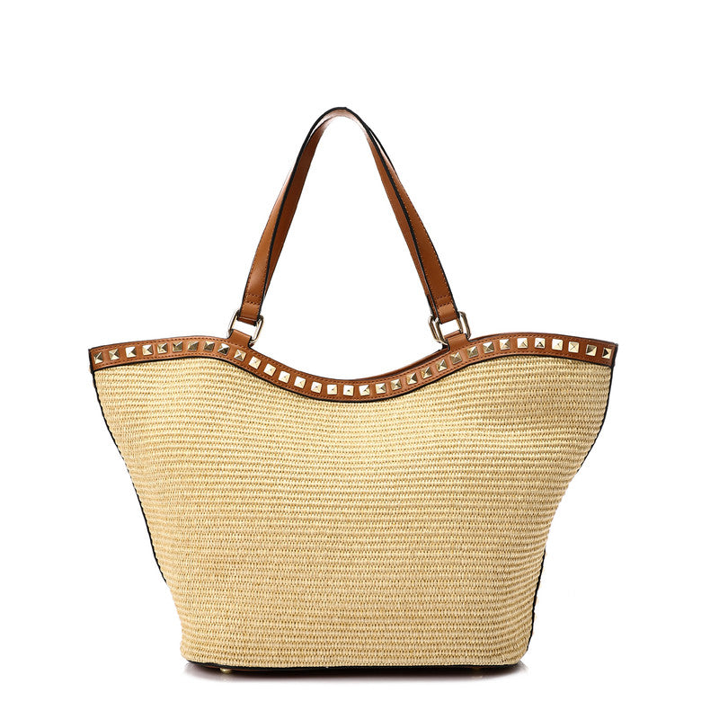 LID-DJTV-008 Studded Magnetic Closure Sholder Bag - Dejavu