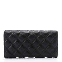 LID-DJTV-029 Lock Closure Quilted Wallet