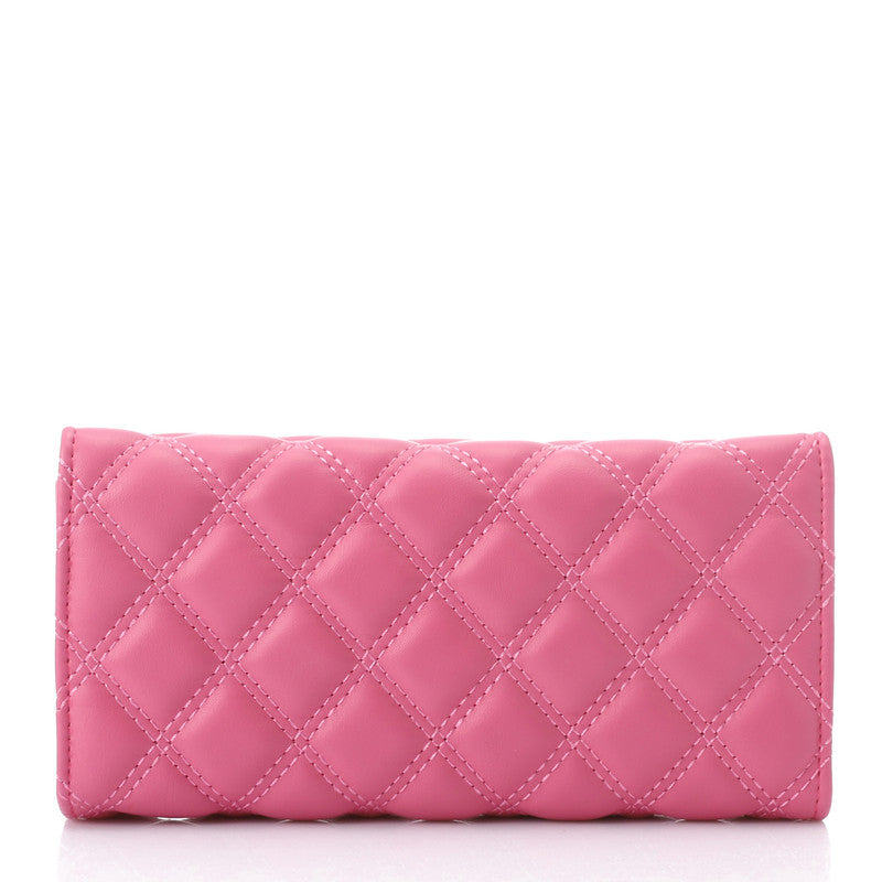 LID-DJTV-029 Lock Closure Quilted Wallet