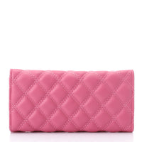 LID-DJTV-029 Lock Closure Quilted Wallet