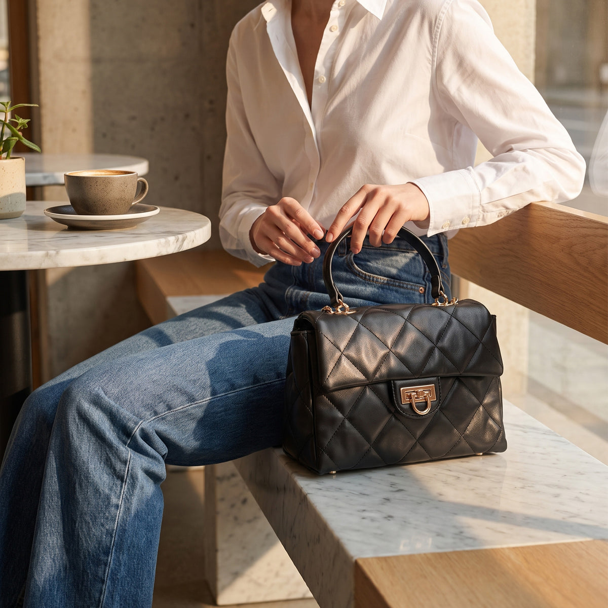 LID-DVTS-003 Twist Lock Closure Top-Handle Bag