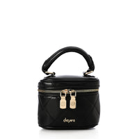 LID-DVTS-004 Quilted Dual-Zip Mini Crossbody Bag