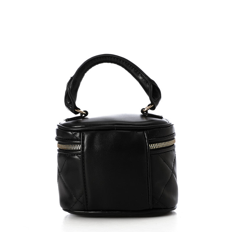 LID-DVTS-004 Quilted Dual-Zip Mini Crossbody Bag